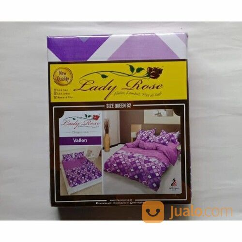 Sprei Lady Rose Ukuran 160x200 Motif Vallen