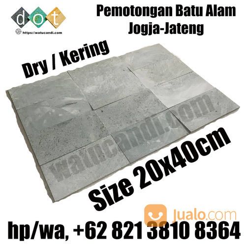 Ukuran 20x40 Green Stone Tile Batu Alam Kolam Renang Hijau Sukabumi Zeolit