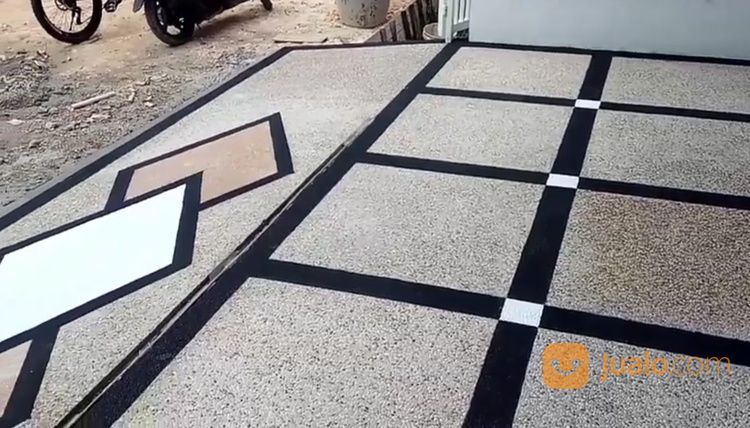 Lantai Motif Batu Coral Sikat