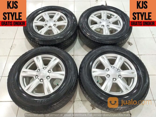 Velg Mobil Original Isuzu Mux R17 Pcd 6X139,7 Plus Ban Bridgestone 70%