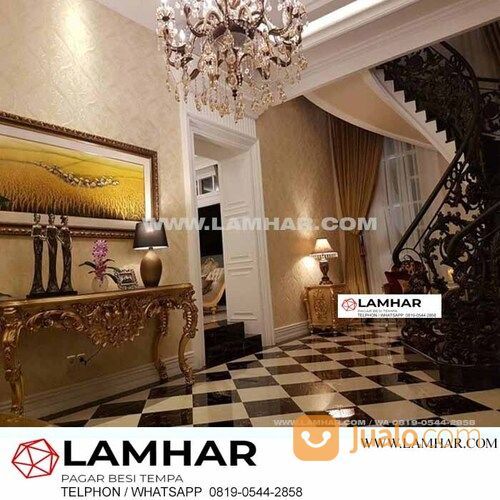 Railing Tangga Besi Tempa Klasik + Jasa Pembuatan Tangga Besi Tempa Murah