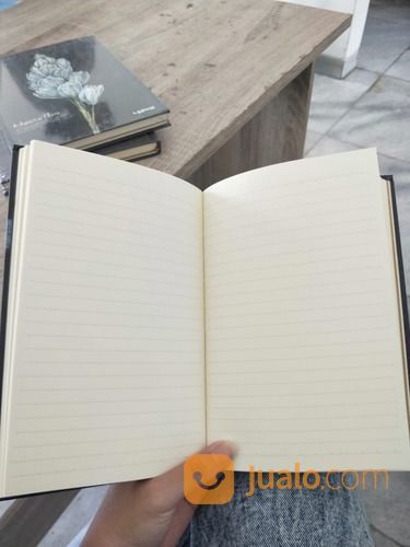 BUKU TULIS COVER TEBAL DENGAN KERTAS 2 TONE MOTIF BUNGA HITAM NOTEBOOK