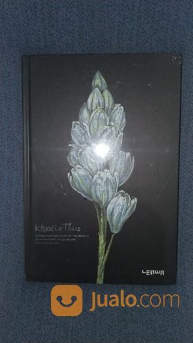 BUKU TULIS COVER TEBAL DENGAN KERTAS 2 TONE MOTIF BUNGA HITAM NOTEBOOK