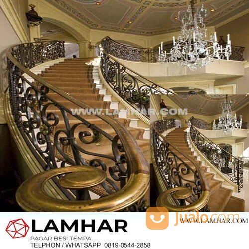 Railing Tangga Besi Tempa + Jasa Pembuatan Railing Tangga Besi Tempa