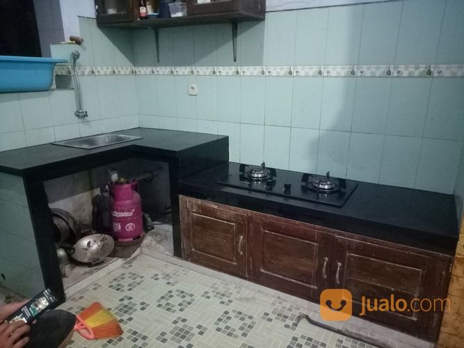 Meja Granit Hitam Polos Untuk Kictenset