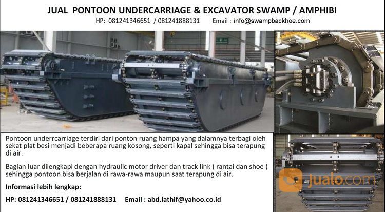 FLOATING AMPHIBIOUS EXCAVATOR SWAMP BACKHOE PONTON UNDERCARRIAGE