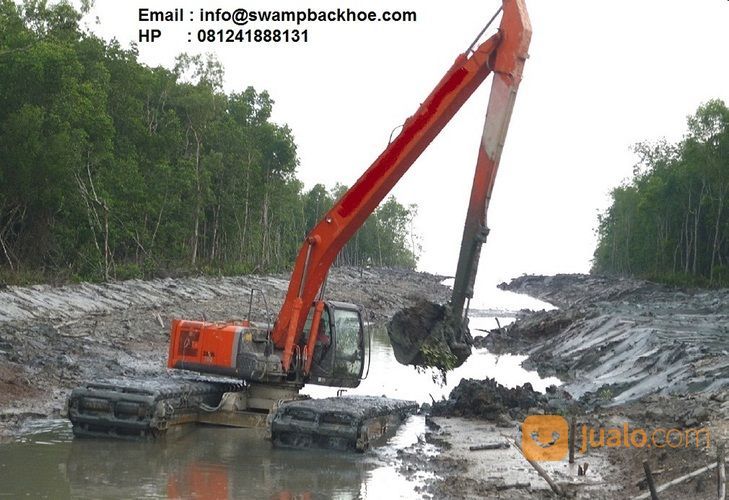 FLOATING AMPHIBIOUS EXCAVATOR SWAMP BACKHOE PONTON UNDERCARRIAGE