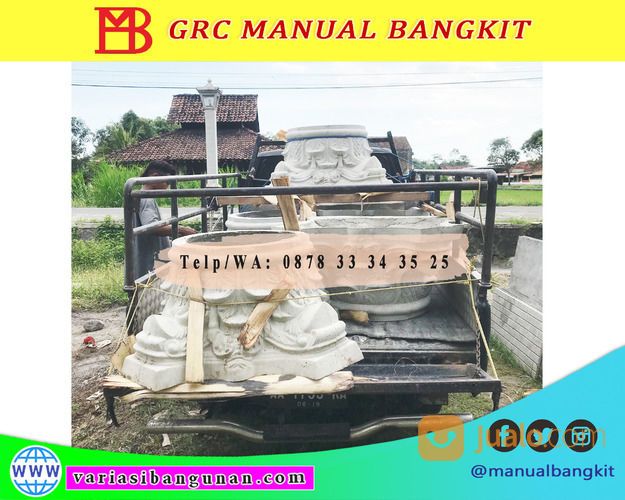 Mahkota Pilar Bulat Ukir