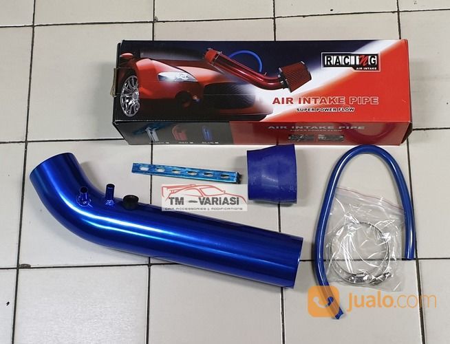 Air Intake Pipe Pipa Intake Air Pipe Filter Short Racing Biru