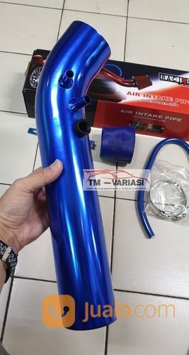 Air Intake Pipe Pipa Intake Air Pipe Filter Short Racing Biru
