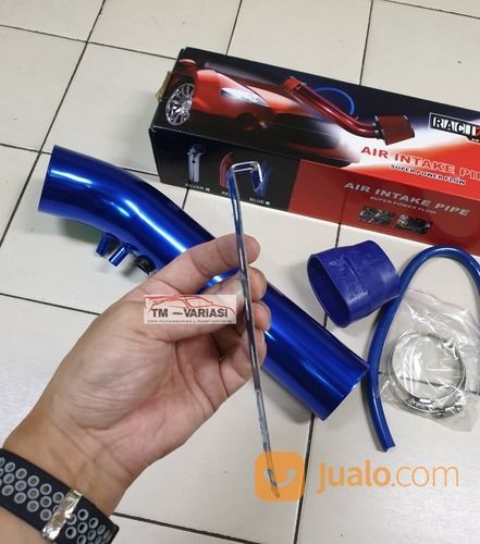 Air Intake Pipe Pipa Intake Air Pipe Filter Short Racing Biru