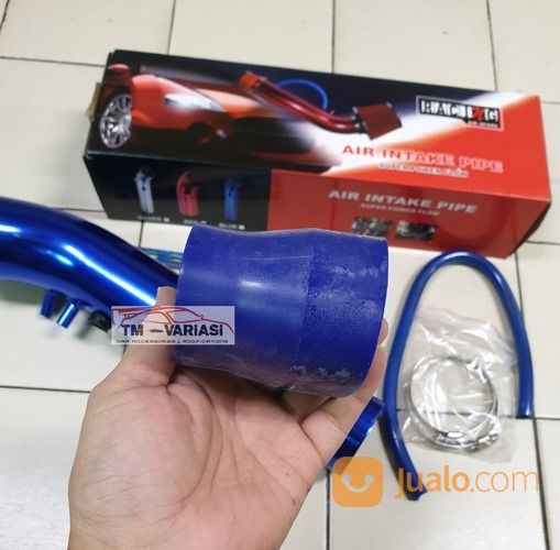 Air Intake Pipe Pipa Intake Air Pipe Filter Short Racing Biru