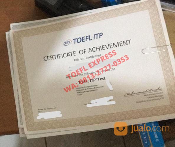 Jasa Toefl Tanpa Tes 100% Asli Harga Terjangkau
