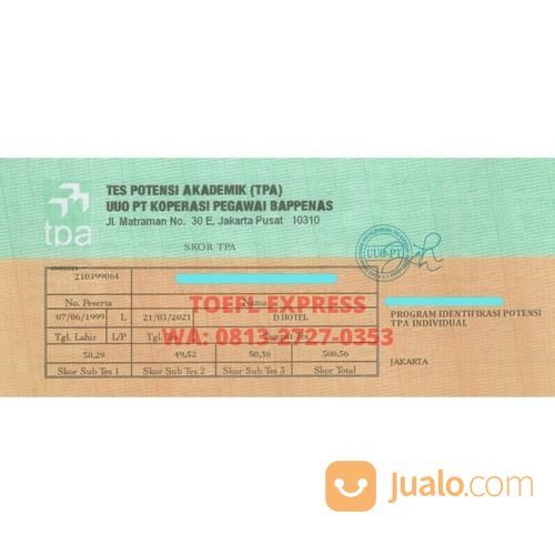 JASA TOEFL ILP, TPA, LIA
