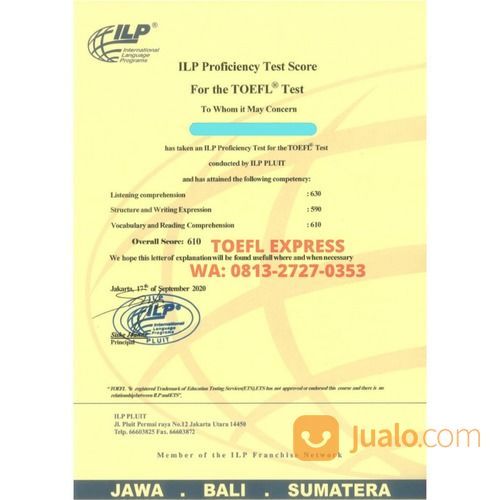 JASA TOEFL ILP, TPA, LIA