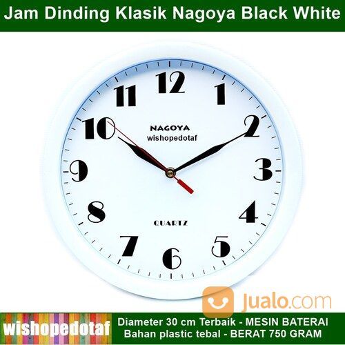 Jam Dinding Bulat Terbaru Black White