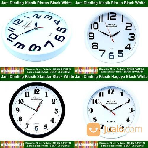 Jam Dinding Bulat Terbaru Black White