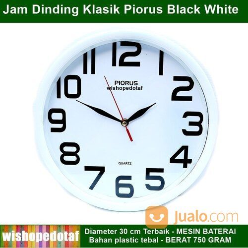 Jam Dinding Bulat Terbaru Black White