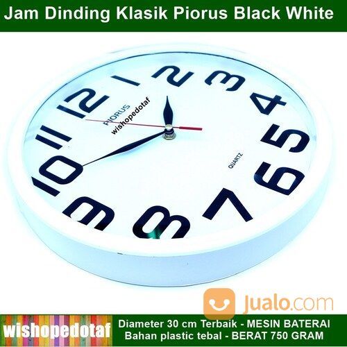 Jam Dinding Bulat Terbaru Black White