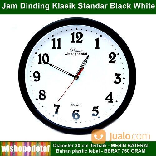 Jam Dinding Bulat Terbaru Black White