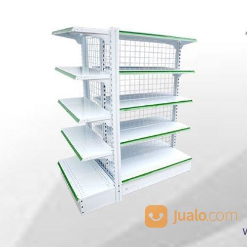 Rak Supermarket/Rak Display /Rak Minimarket/Rak Toko/Rak Indomart Dan Alfamart DOUBLE T120 Cm