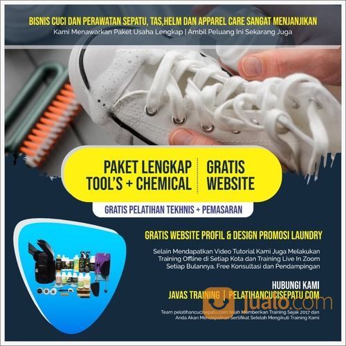 Paket Usaha Laundry Sepatu Tas Helm - Gratis Website