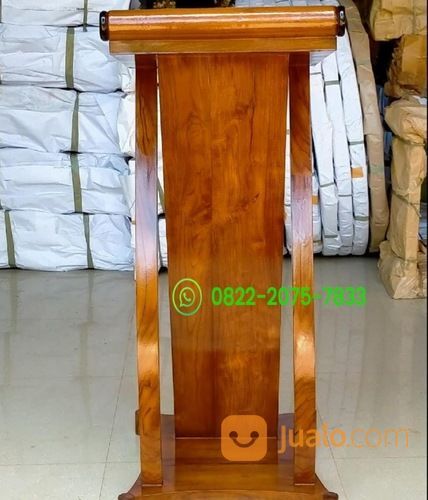 Podium Pidato Minimalis Lengkung Jati