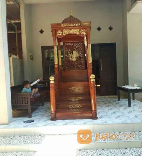 Mimbar Masjid Kubah Tangga Depan Custom Desain Kode Tjf 4272