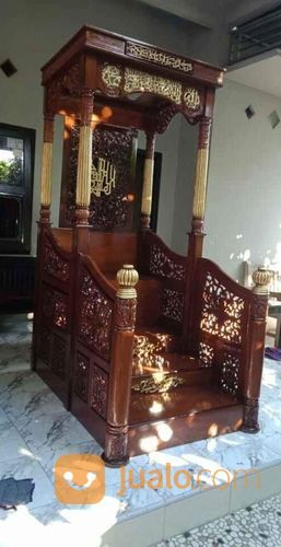 Mimbar Masjid Kubah Tangga Depan Custom Desain Kode Tjf 4272