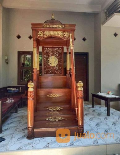 Mimbar Masjid Kubah Tangga Depan Custom Desain Kode Tjf 4272