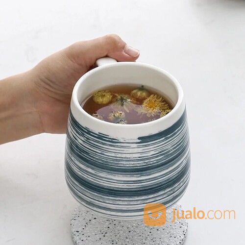 Gelas Cangkir Mug Motif Jepang 4 Motif Elegant | Hand Painted Japanese