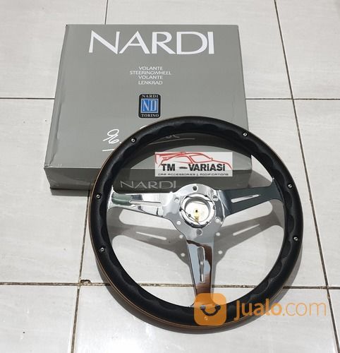 Stir Racing Nardi ND Kayu Real Wood Glossy Import 14 Inchi Replika