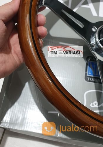 Stir Racing Nardi ND Kayu Real Wood Glossy Import 14 Inchi Replika