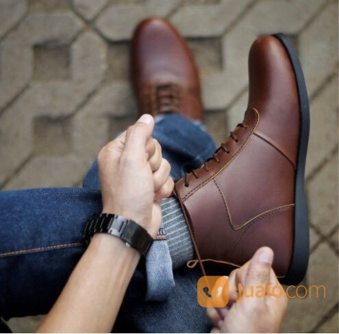 Sepatu Boots Pria / Sepatu Kulit / Sepatu Original / Sepatu Casual / Sepatu Keren / Sepatu Kerja / Formal