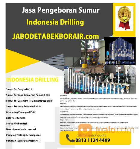 Jasa Bor Sumur Jet Pump & Satelit Di Gambir, Jakarta Pusat