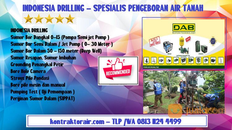 Jasa Bor Sumur Jet Pump & Satelit Di Gambir, Jakarta Pusat