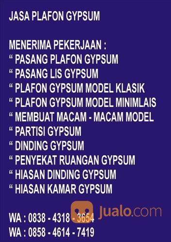 Plafon Gypsum Bandung Barat