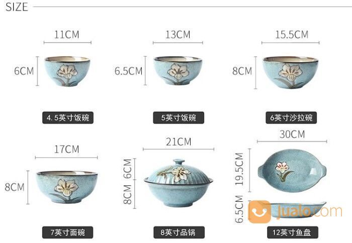 Piring Jepang Bahan Keramik Motif White Flower |Hand Painted Orchid