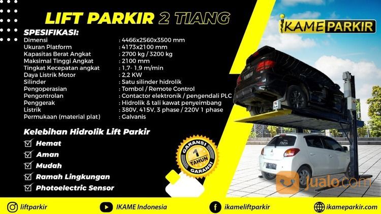 Hidrolik Lift Parkir Mobil IKAME Parkir Nya Para Sultan