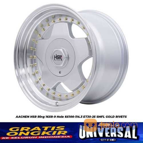 Velg Borbet Ring 16 Aachen HSR Untuk Mobil City Livina Vios R16 Pelek Celong Silver