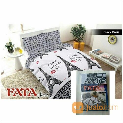 Sprei Fata Ukuran 120x200 Motif Black Paris