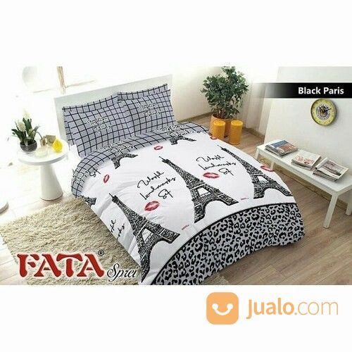 Sprei Fata Ukuran 120x200 Motif Black Paris