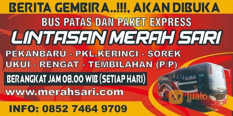 Terbaru..!, Tiket Bus Dari Pekanbaru Ke Rengat , Lintasan Merah Sari