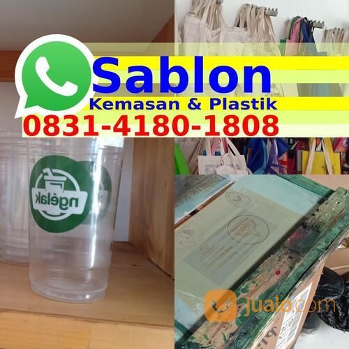 Sablon Stiker Botol Plastik