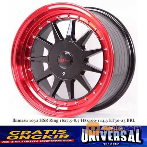 Velg Hartge Ring 16 HSR Ikimasu R16 Pelek Nova Satya Eterna Black Red