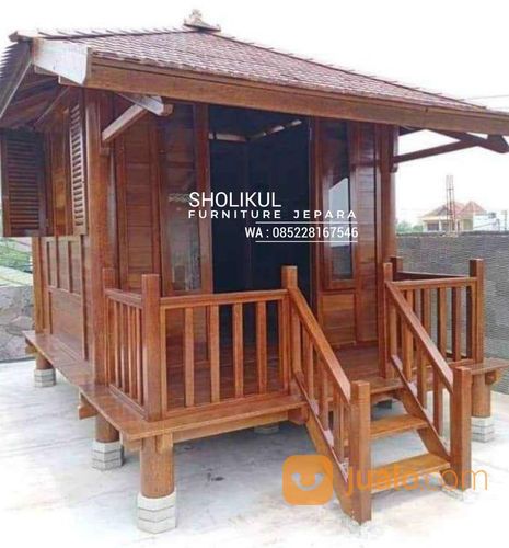 RUMAH KAYU MINIMALIS 3M X 5M KAYU JATI