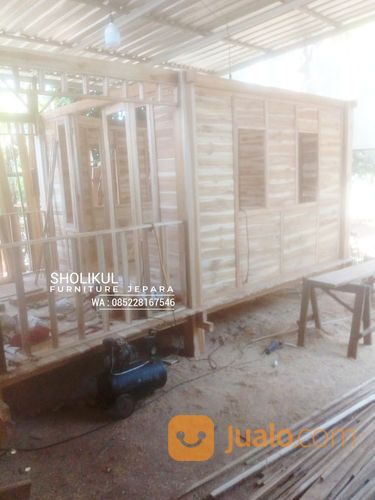 RUMAH KAYU MINIMALIS 3M X 5M KAYU JATI