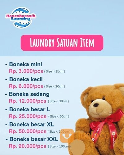 Harga Laundry Boneka Malang, Laundry Boneka Antar Jemput Gratis Ongkir Kota Malang