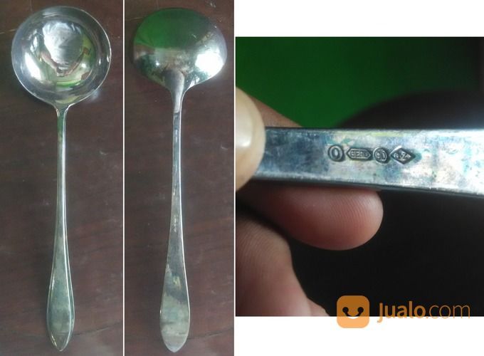 SENDOK SUP PERAK BESAR GERO 90 G-Z ORI Ukuran 32 Cm Tahun 1920-1940