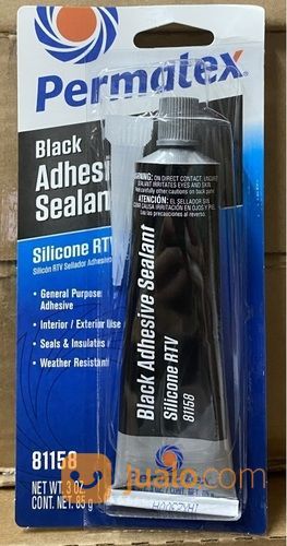 Permatex 81158 Black Silicone Adhesive Sealant,Lem Silikon RTV Hitam